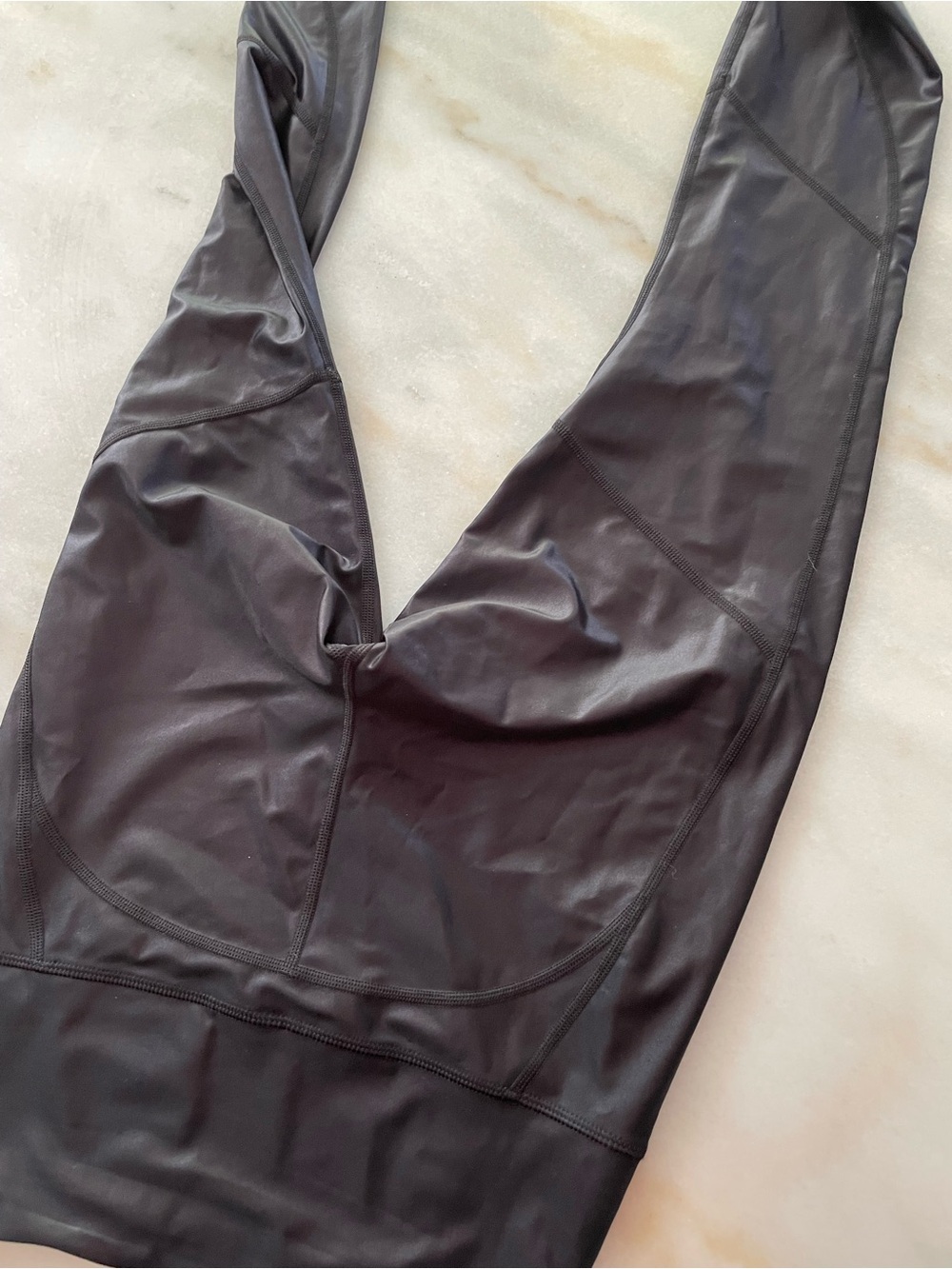 Greyson High-Waist Black shine Leggings size S - Picture 5 of 5